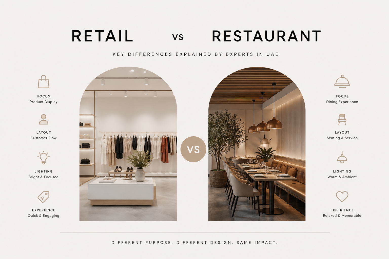 best interior fit-out company in UAE providing retail vs restaurant fit out differences